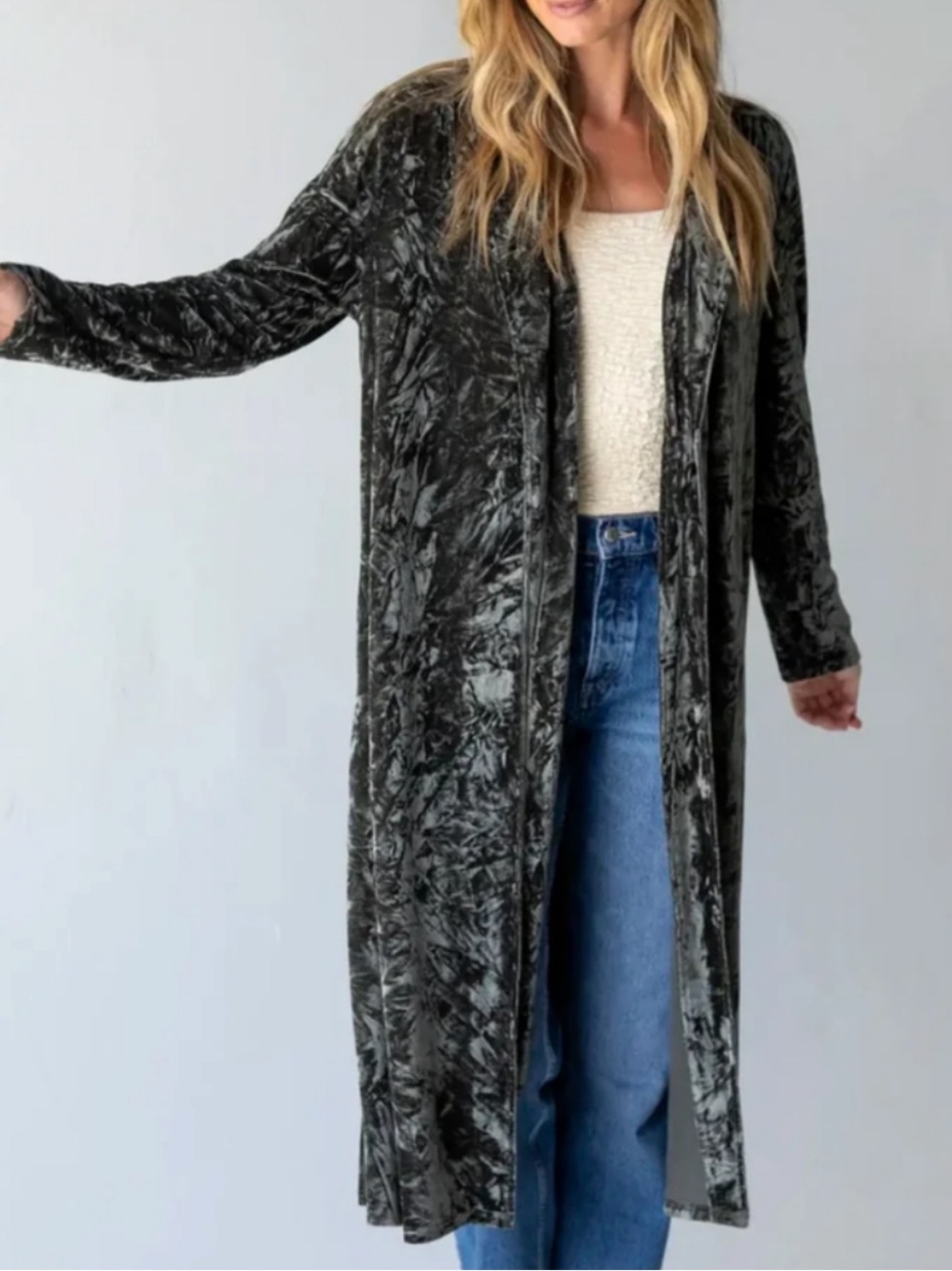 Natural Life crushed velvet cardi